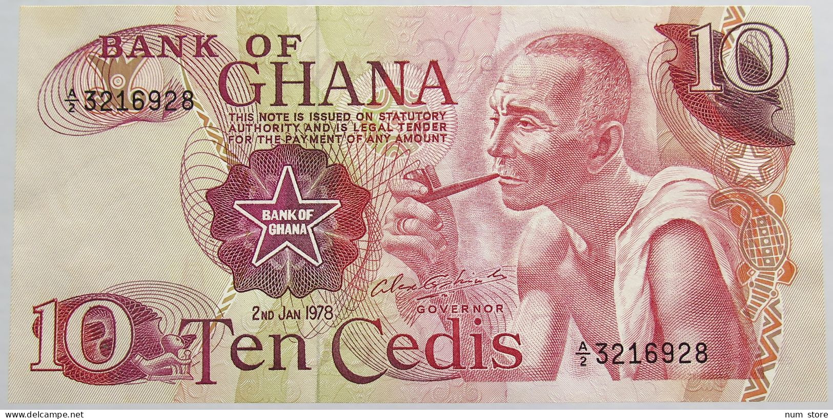 GHANA 10 CEDIS 1978 UNC #alb018 0257 - Ghana