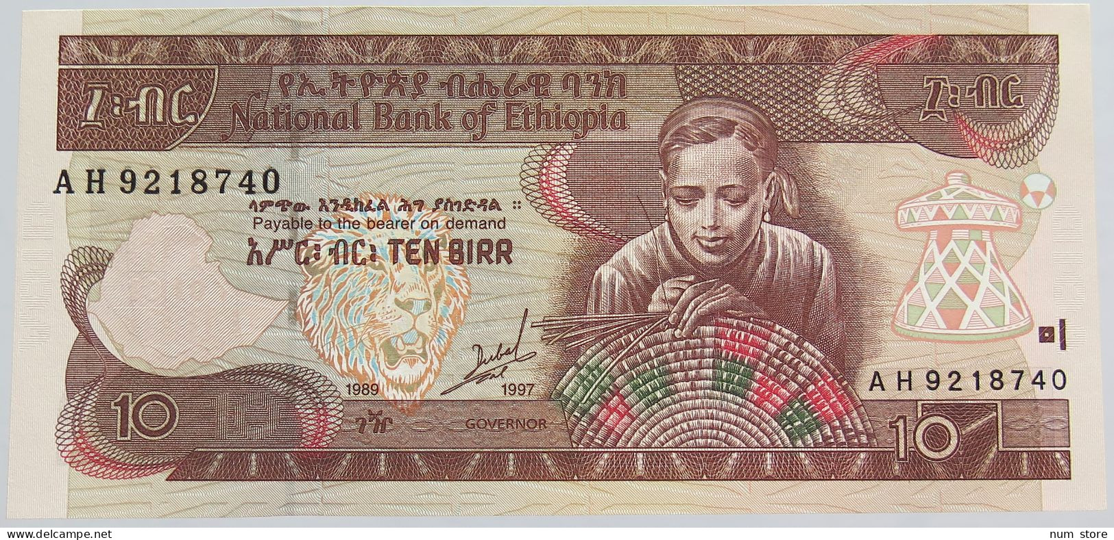 ETHIOPIA 10 BIRR 1997 UNC #alb018 0009 - Ethiopia