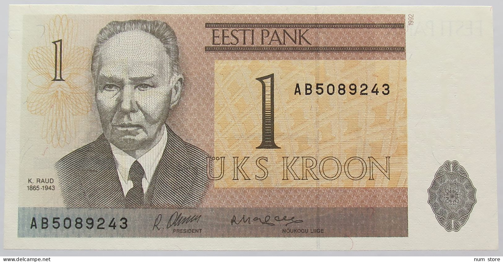 ESTONIA 1 KROON 1992 TOP #alb016 0385 - Estonia