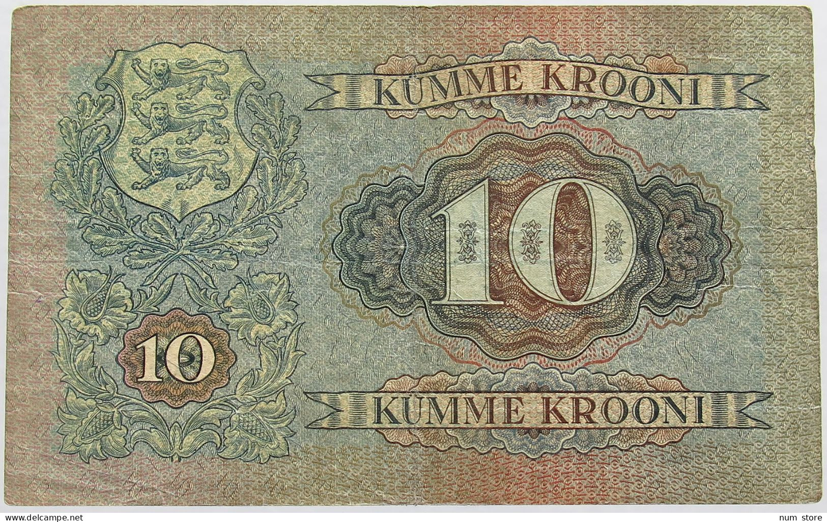 ESTONIA 10 KROONI 1928 #alb018 0269 - Estland