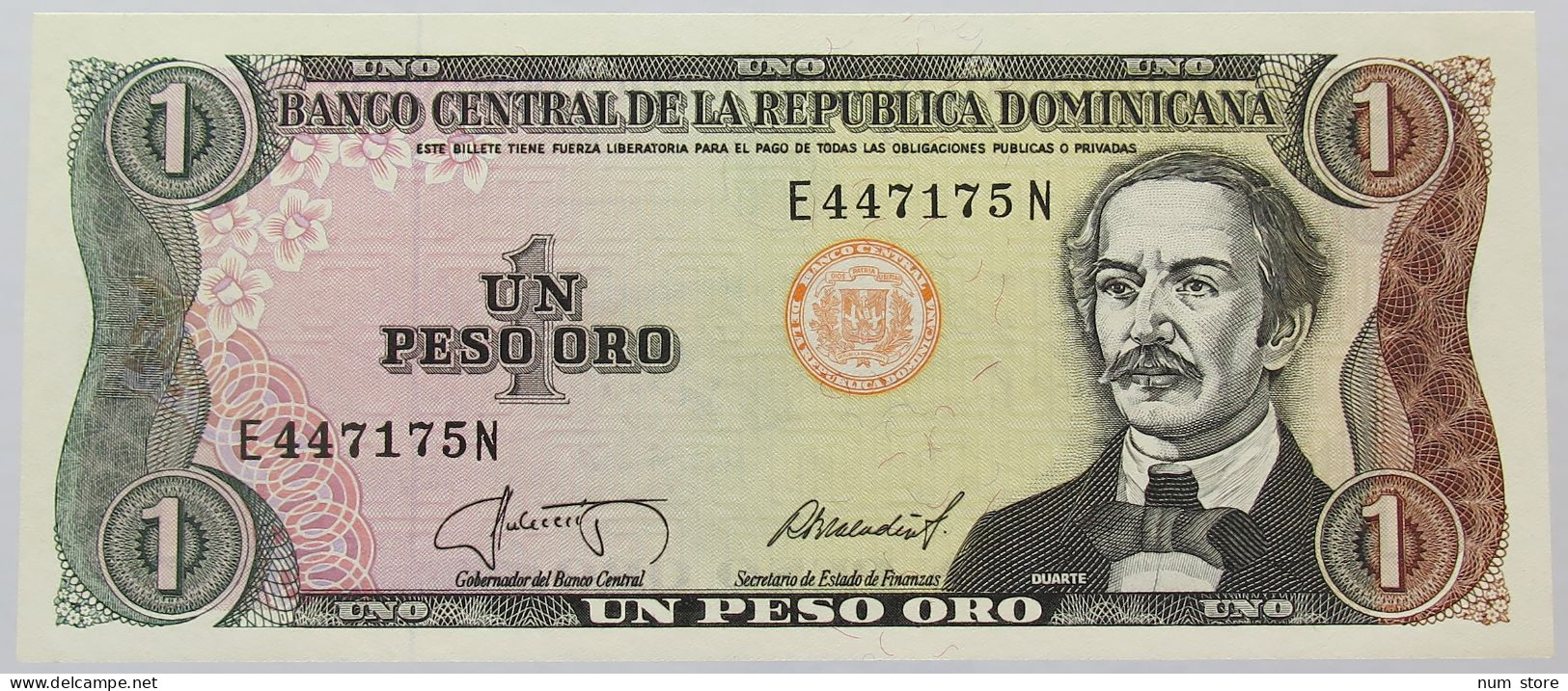 DOMINICAN REPUBLIC 1 PESO 1987 TOP #alb016 0359 - República Dominicana