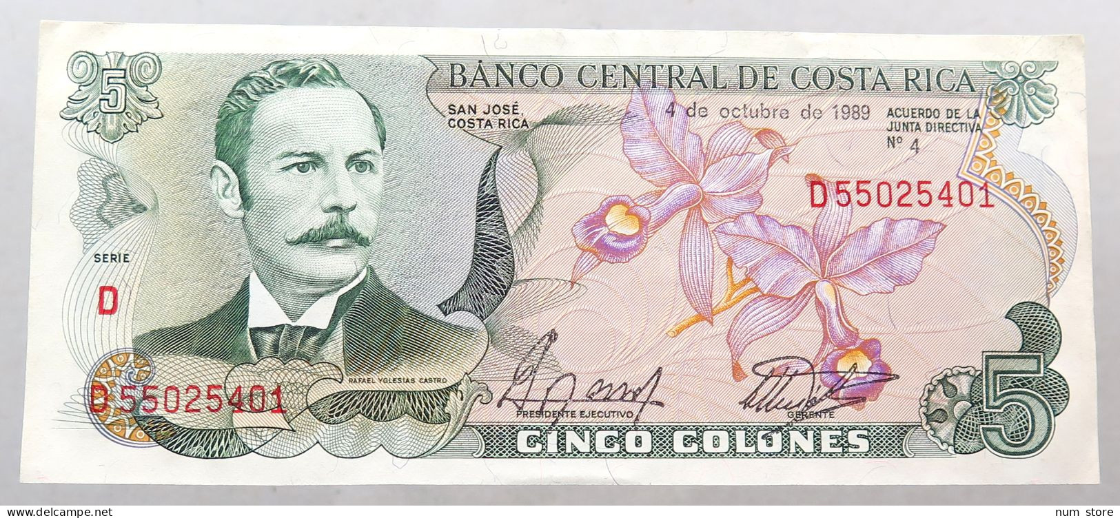 COSTA RICA 5 COLONES 1989 #alb050 0435 - Costa Rica