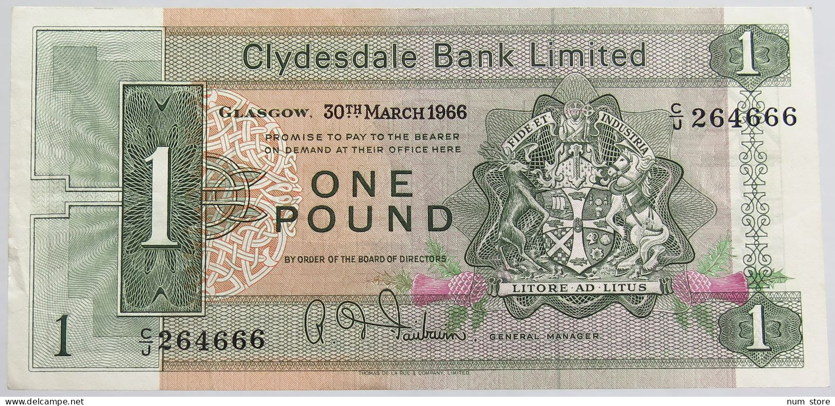 CLYDESDALE 1 POUND 1966 #alb012 0165 - Autres - Océanie