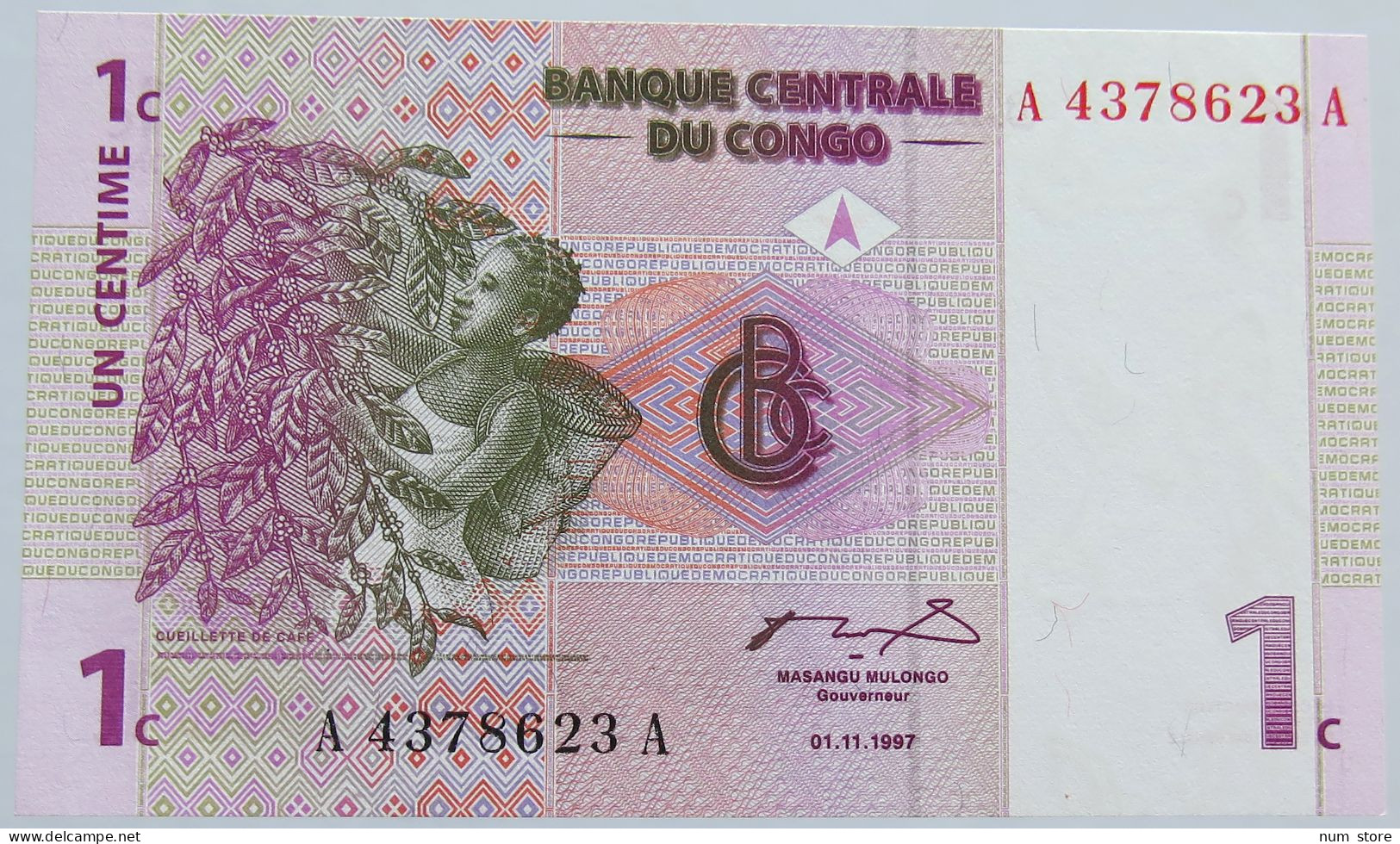 CONGO 1 CENT 1997 #alb003 0043 - République Démocratique Du Congo & Zaïre