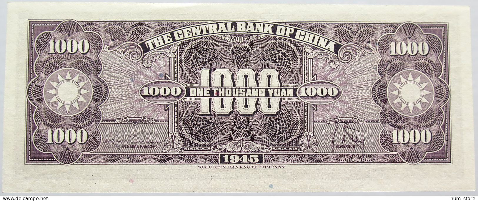 CHINA 1000 YUAN 1945 TOP #alb013 0051 - Chine