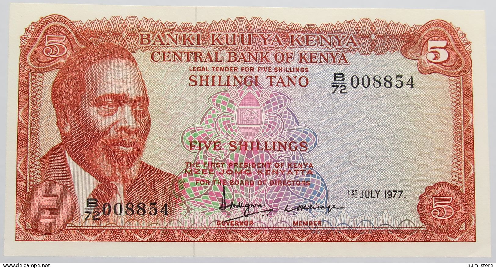 KENYA 5 SHILINGI 1977 TOP #alb014 0121 - Kenya