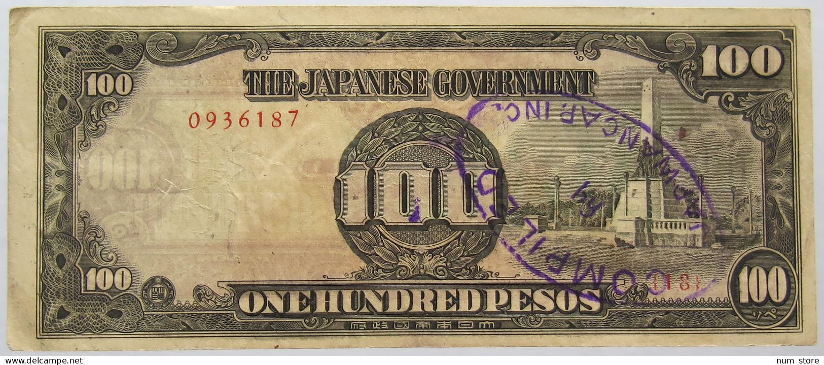 JAPAN 100 PESOS OVERSTAMP #alb067 0429 - Japon