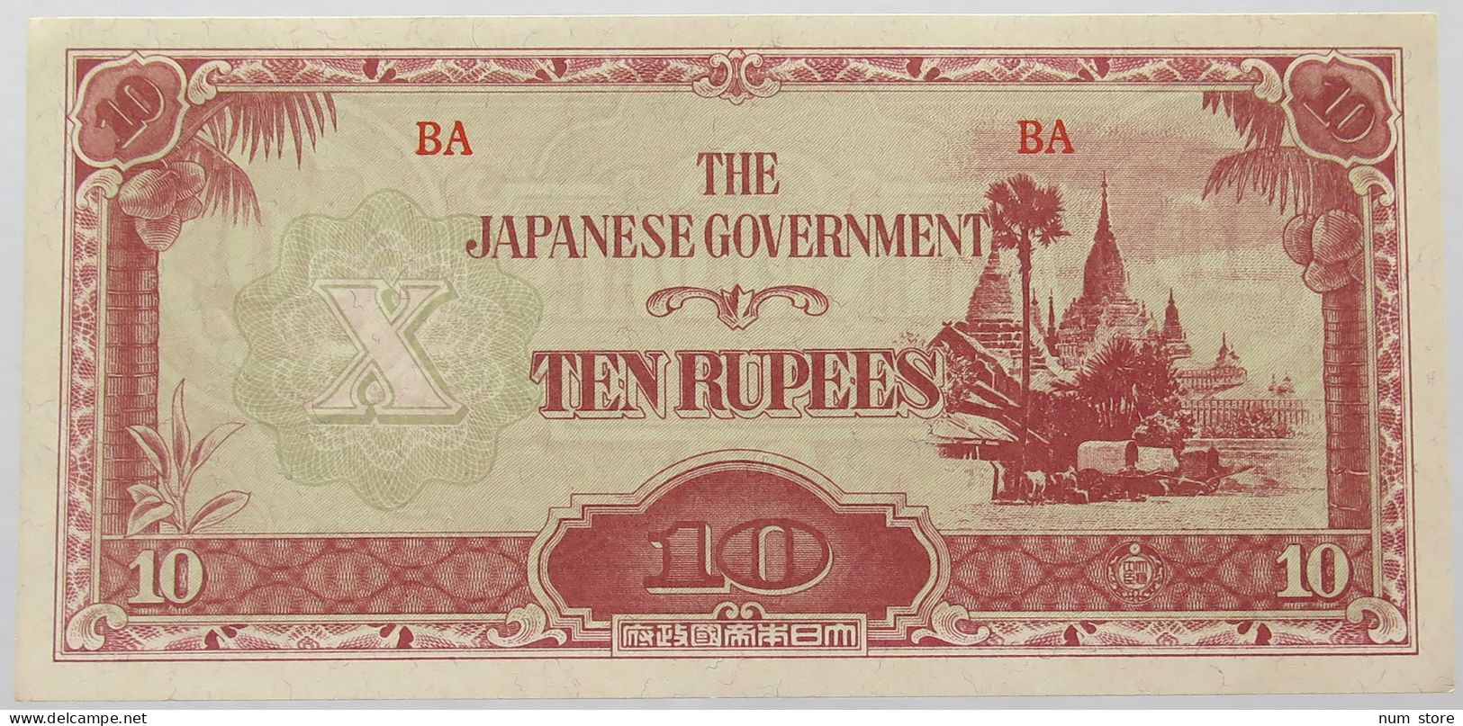 JAPAN 10 RUPEES BURMA TOP #alb016 0265 - Japon