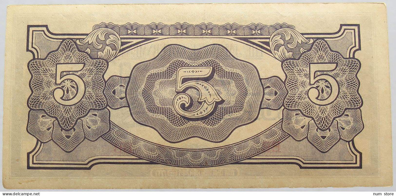 JAPANESE GOVERNMENT BURMA 5 RUPEES #alb018 0129 - Japon