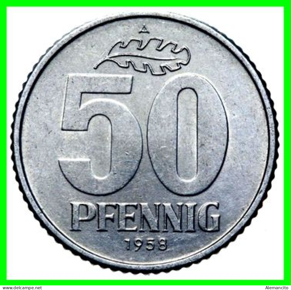 ( GERMANY DDR ) AÑO 1972 REPUBLICA DEMOCRATICA DE ALEMANIA ( DDR ) MONEDAS DE 50 PFENNING ALUMINIO - DE 23 mm. - 50 Pfennig