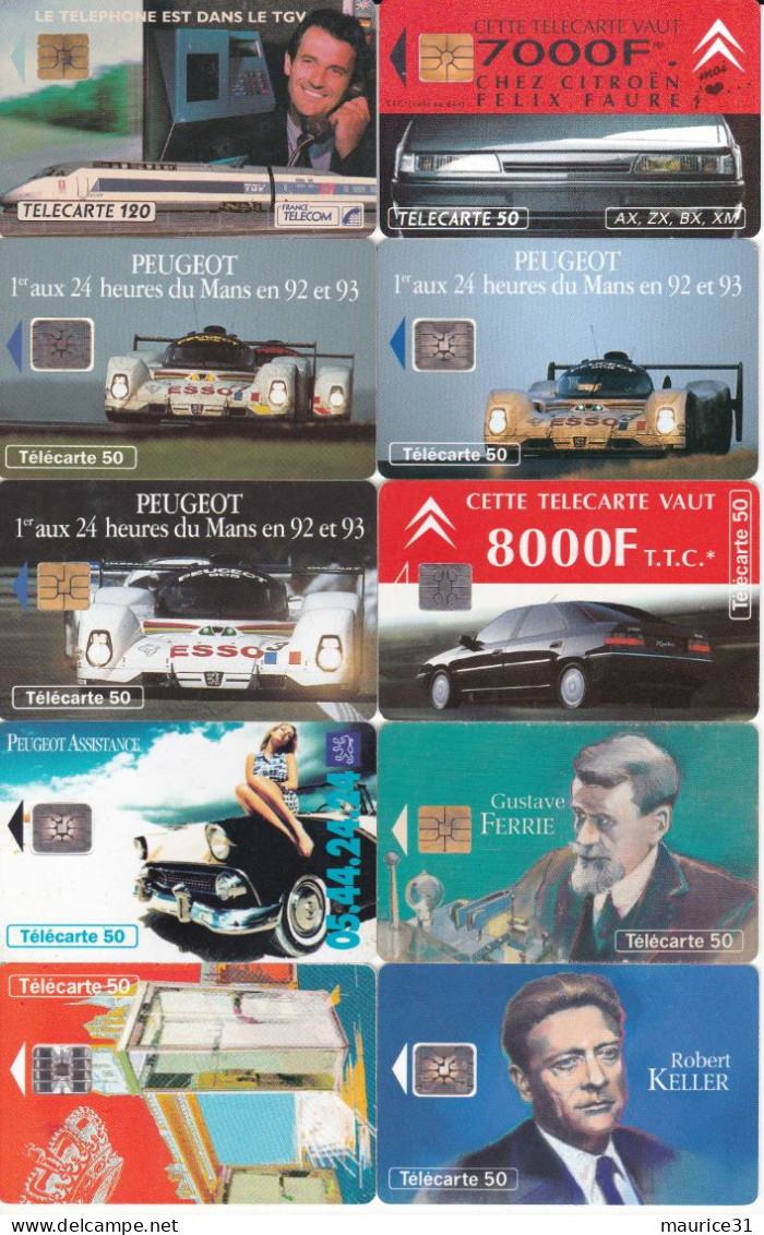 90 Télécartes France Différentes Lot1 - Collezioni