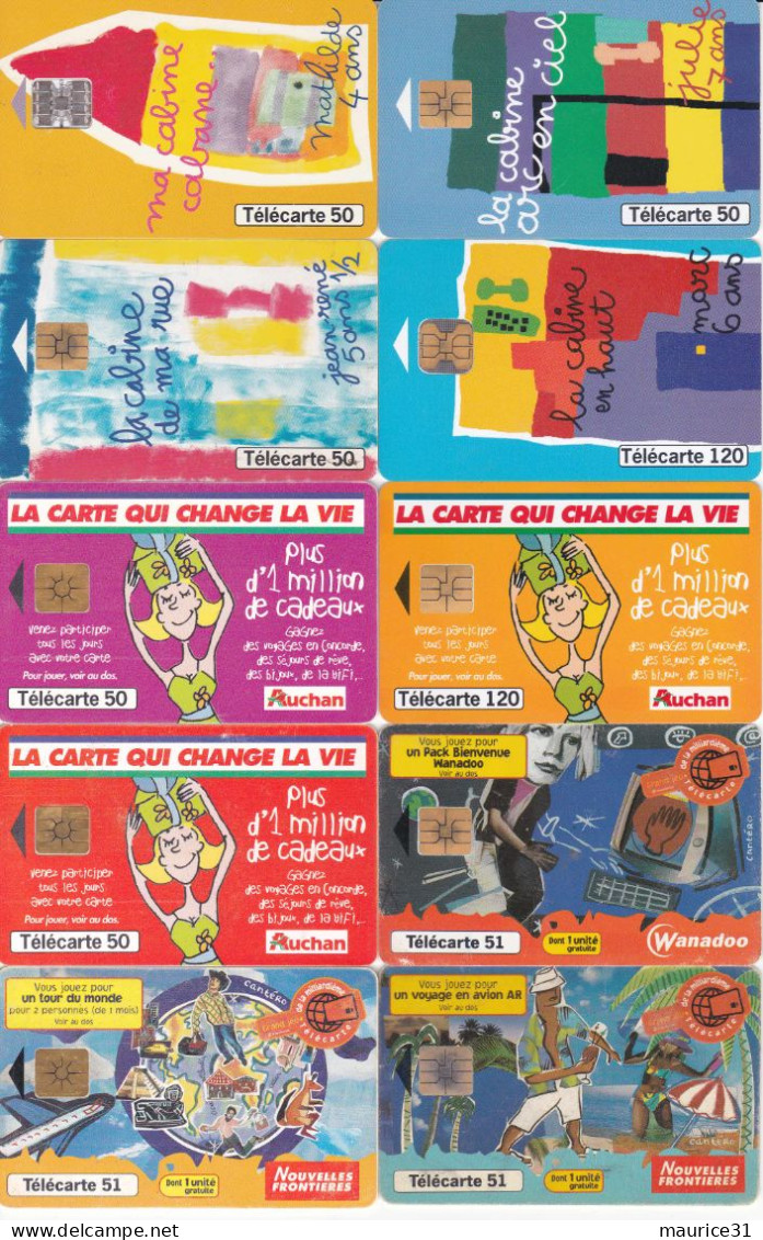 90 Télécartes France Différentes Lot1 - Colecciones