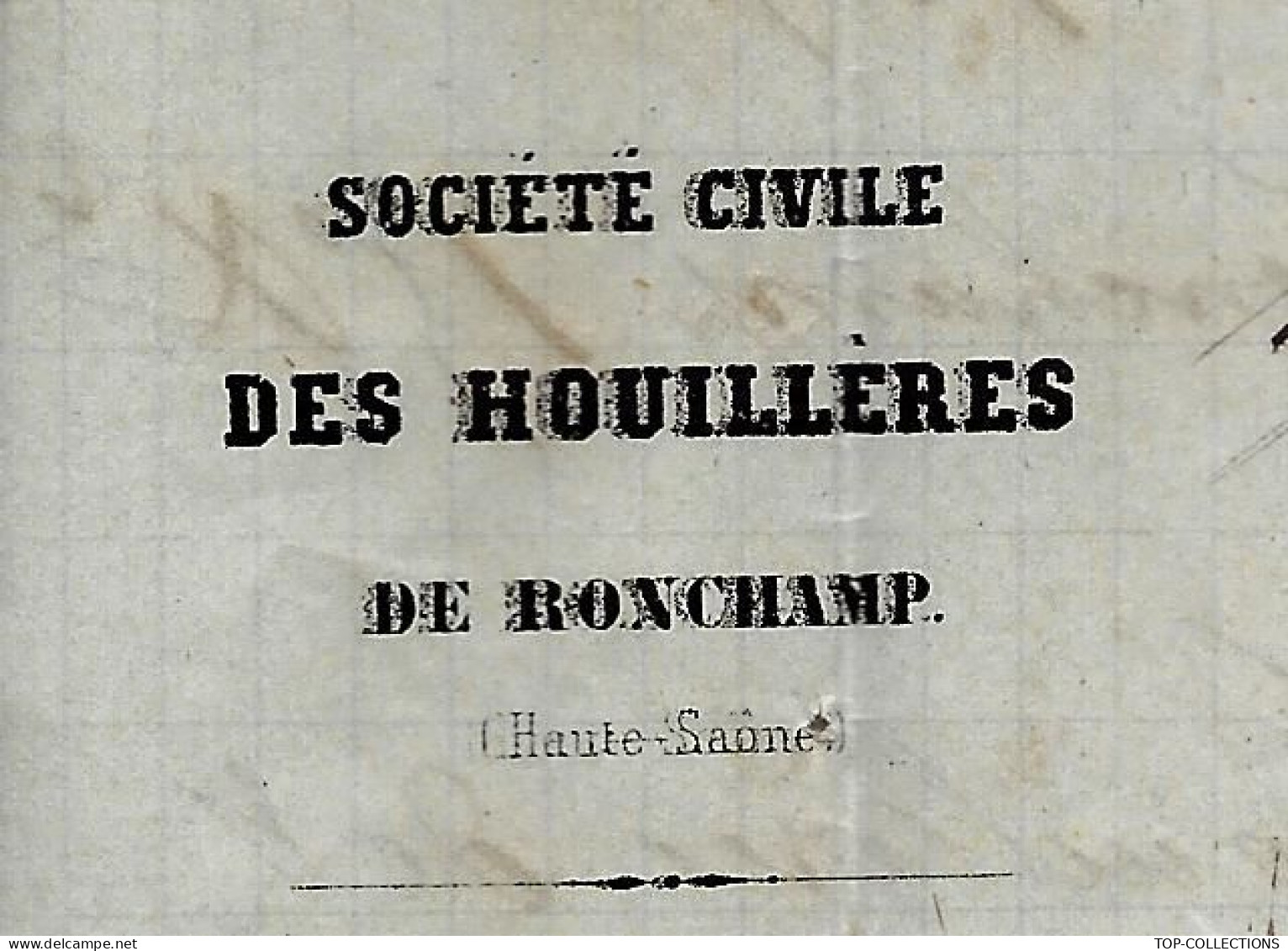 1874 De Ronchamp  (Haute Saone) Sté Des Houillères Timbre Cérès Oblit. Gros Ch.   Pour Peugeot à Audincourt Doubs - 1800 – 1899