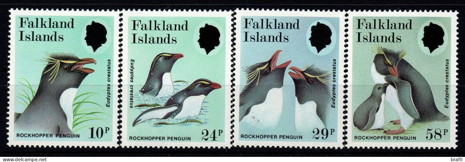 1986 Pinguini, Serie Di Falkland, Serie Completa Nuova (**) - Pinguïns & Vetganzen