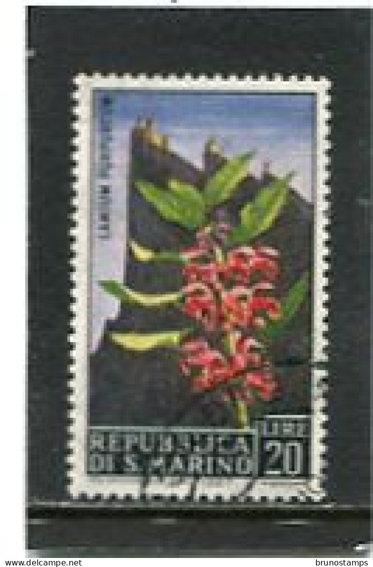 SAN MARINO - 1967   10 L   FLOWERS  FINE USED - Gebraucht