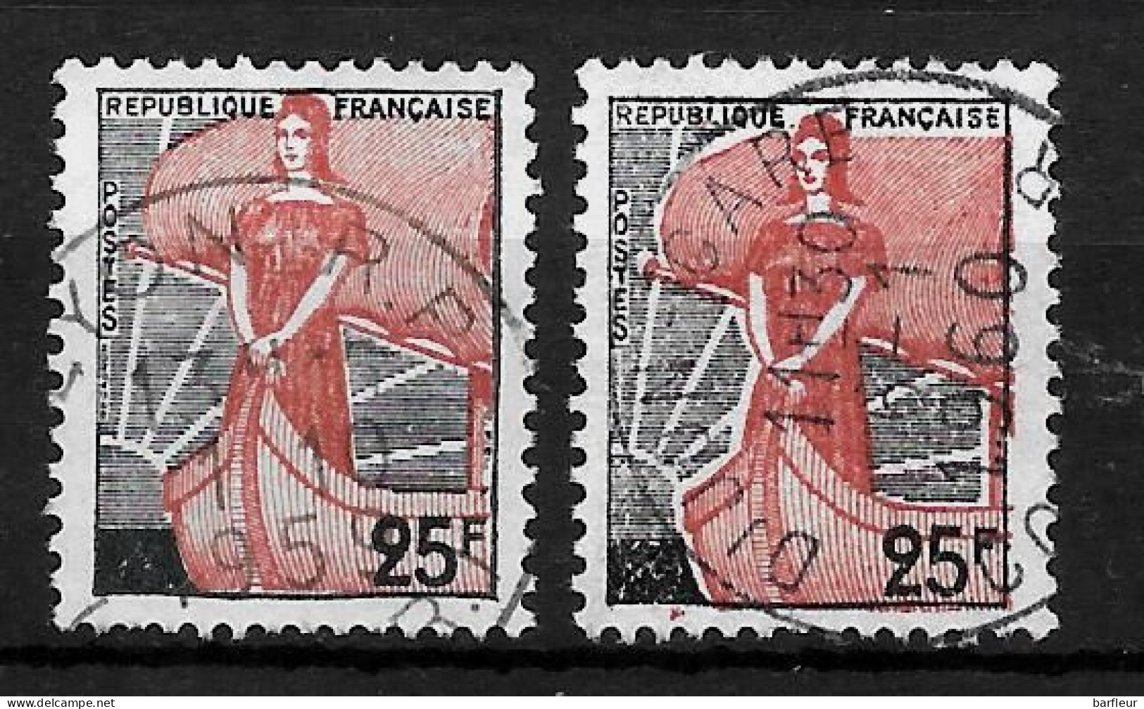 2 Lots Y. & T. N° 1216 ° Avec Nuances De Gris Et Rose Suivant Les Scans Proposés - Used Stamps