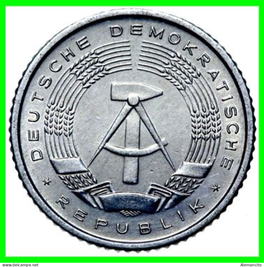 ( GERMANY DDE ) REPUBLICA DEMOCRATICA DE ALEMANIA (DDR) MONEDA DE 1-DM AÑO 1972  KM-35.1.- 1.00  MONEDA DE ALUMINIO - 1 Marco