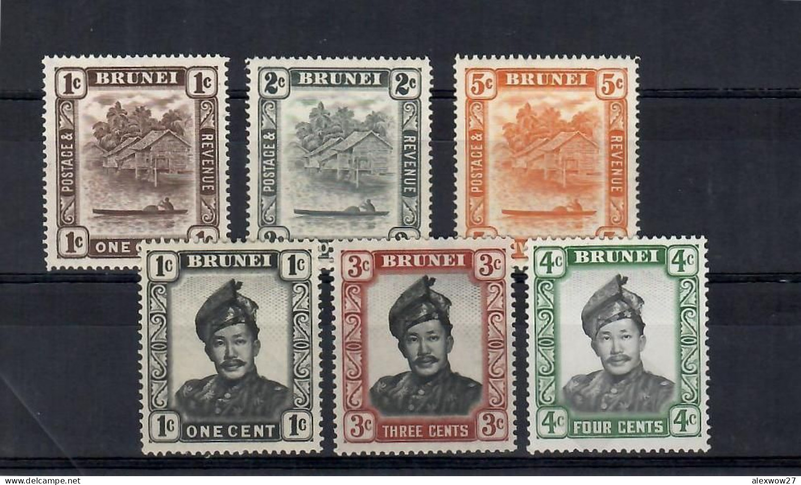 Brunei 1908/1952 -- 6 Stamps-- ** MNH - Brunei (...-1984)