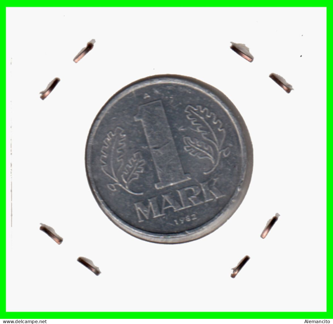 ( GERMANY DDE ) REPUBLICA DEMOCRATICA DE ALEMANIA (DDR) MONEDA DE 1-DM AÑO 1982  KM-35.2.- 1.00  MONEDA DE ALUMINIO - 1 Mark