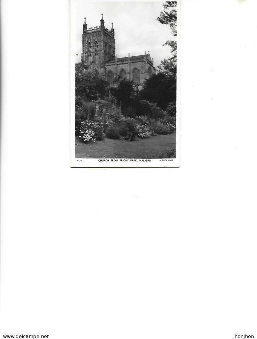 England - Postcard Unused -   Church From Priory Park,Malvern - Malvern
