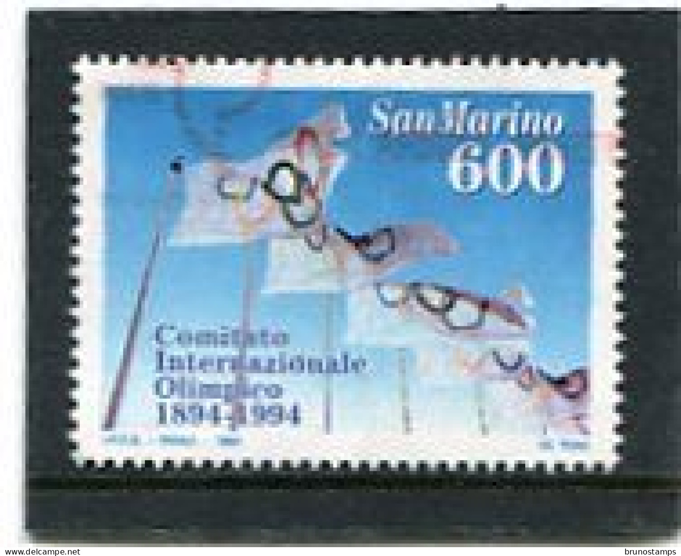 SAN MARINO - 1994  600 L  C.I.O.  CENTENARY  FINE USED - Gebruikt