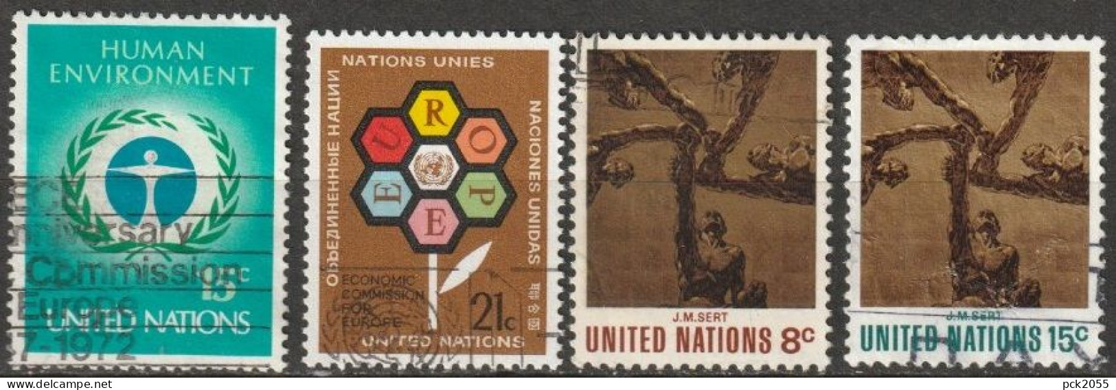 UNO New York 1972 MiNr.250,251,252 - 253 O Gestempelt ( 6016 )günstige Versandkosten - Usati