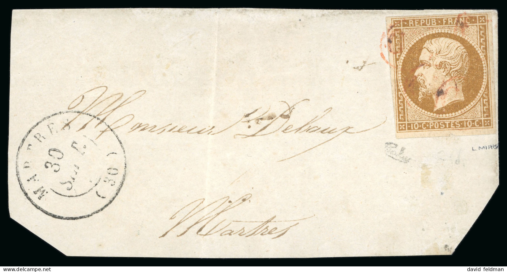 1852, Fragment De Lettre Locale De Martres (Haute Garonne) - 1852 Louis-Napoléon