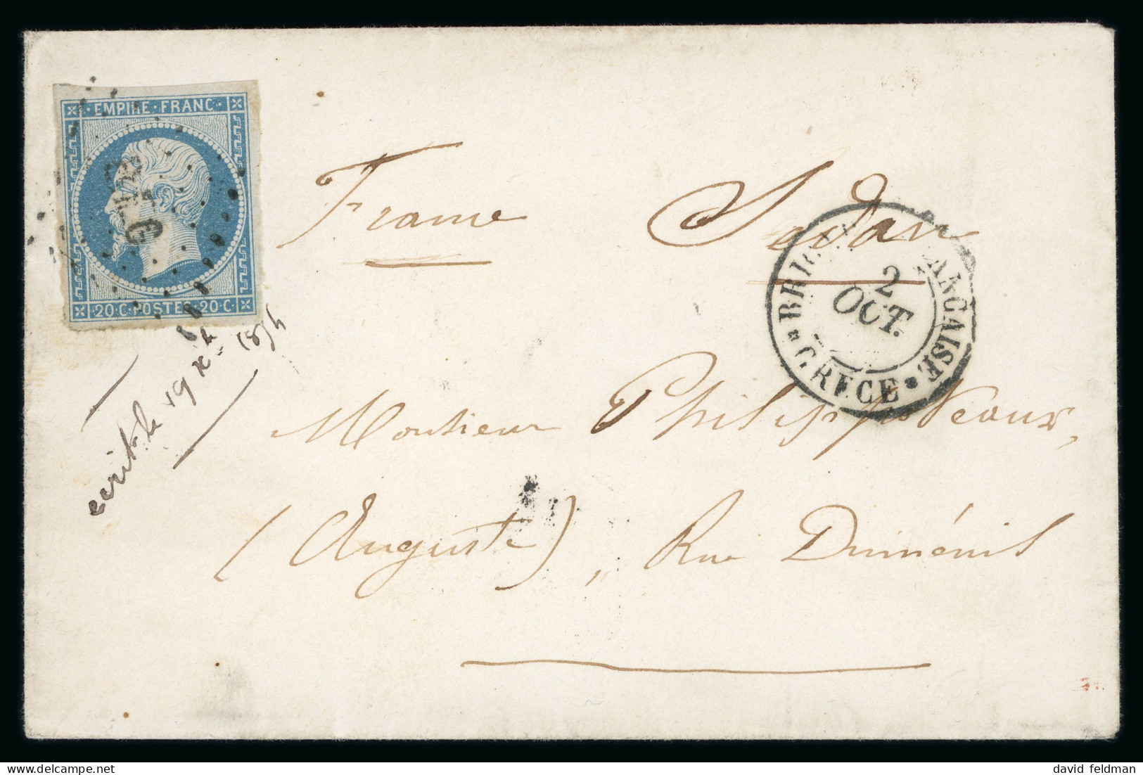 1860, Lettre D'un Militaire Engagé Dans La Guerre Crimée, - 1853-1860 Napoleon III