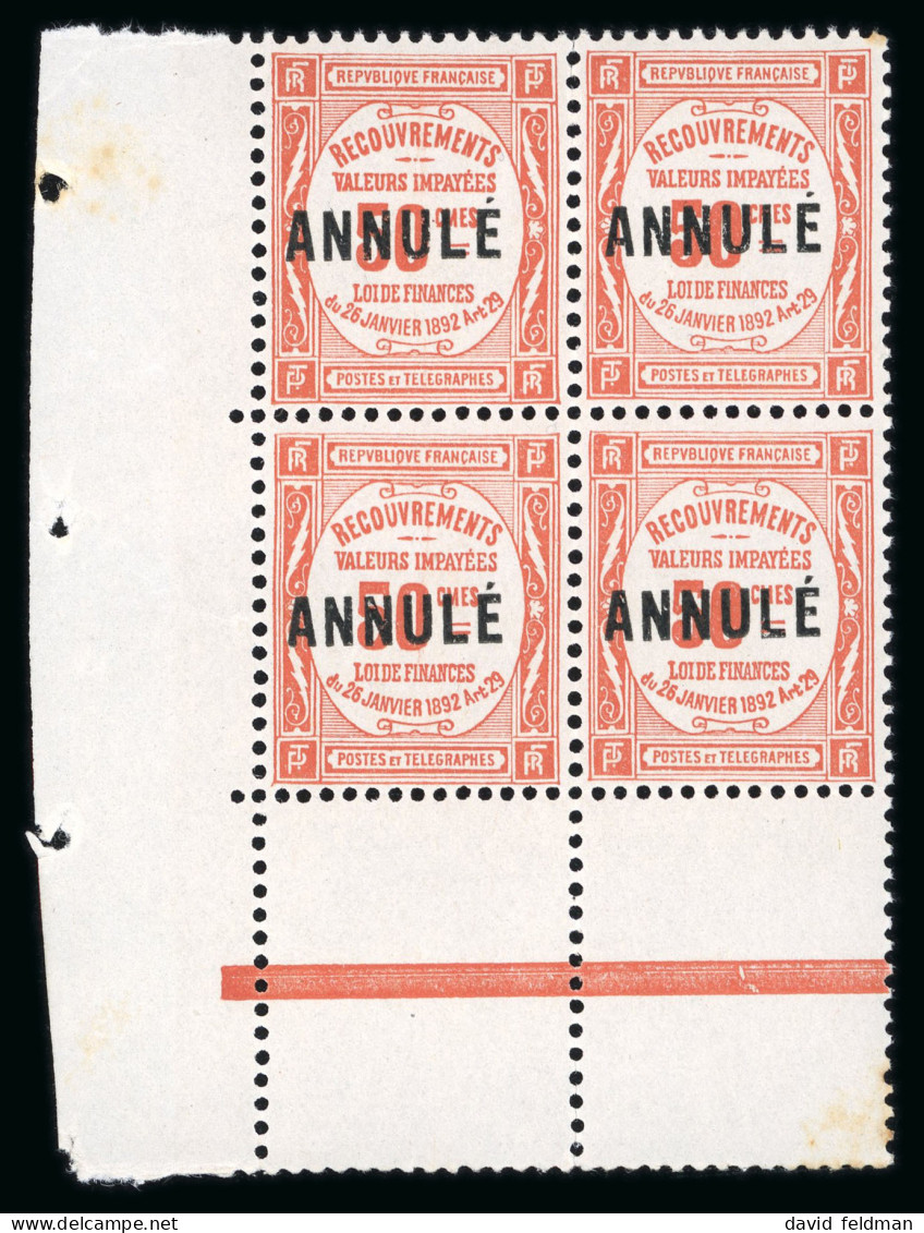 1911, Cours D'Instruction, Taxe Duval 50 Centimes Rouge, - Cursussen