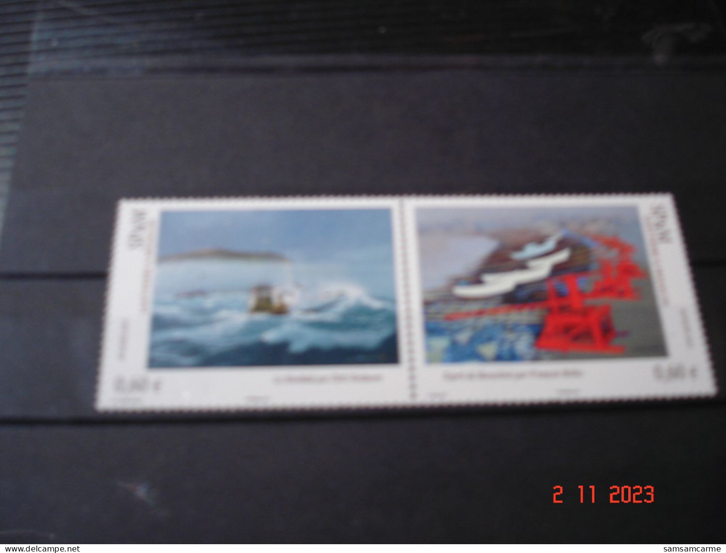 SAINT PIERRE ET MIQUELON   ANNEE 2012   NEUFS    N° YVERT 1053-1054   2 VALEURS   PEINTRES OFFICIELS DE LA MARINE - Unused Stamps