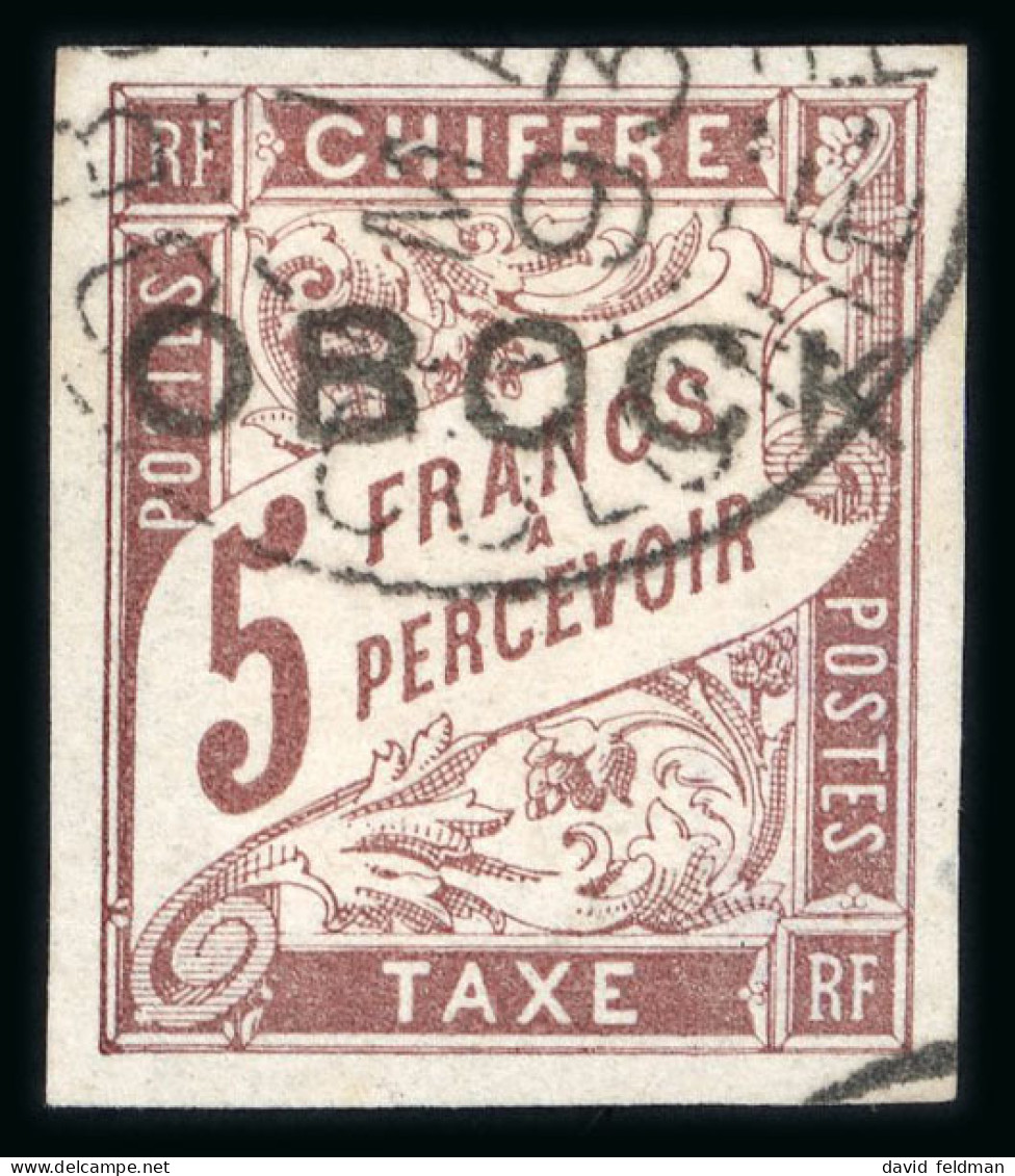 1892, Taxe Duval, Série Y&T T 5/18 O, Cote Y&T 1'919€, - Autres & Non Classés