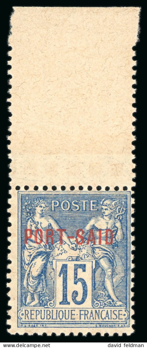 1899, Type Sage 15 Centimes Bleu Surchargé, Emission - Ongebruikt
