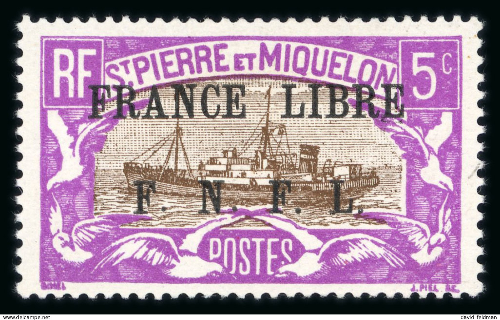 1941-1942, France Libre F.N.F.L., Y&T N°236 **, Centrage - Andere & Zonder Classificatie