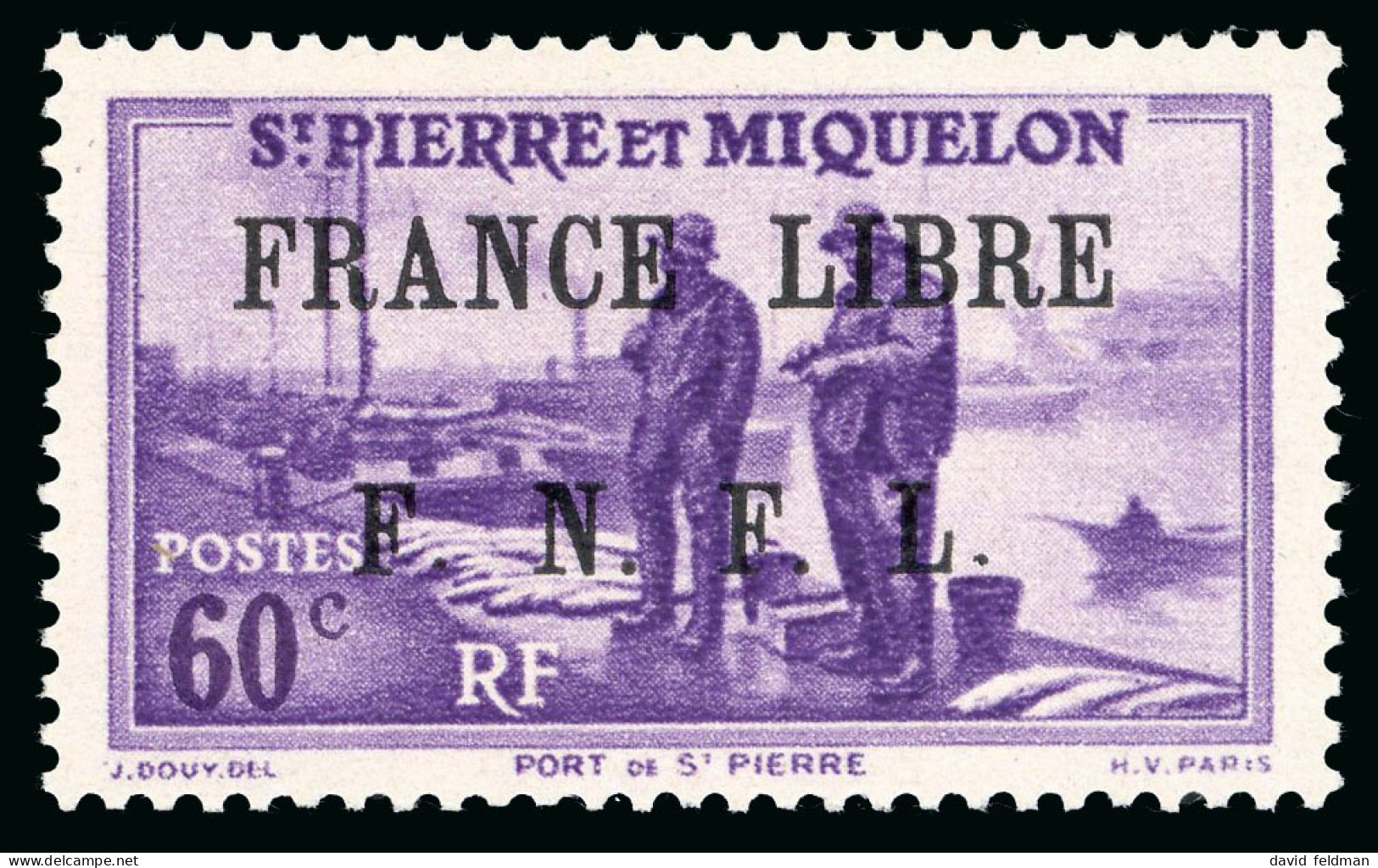 1941-1942, France Libre F.N.F.L., Y&T N°258 **, Centrage - Other & Unclassified