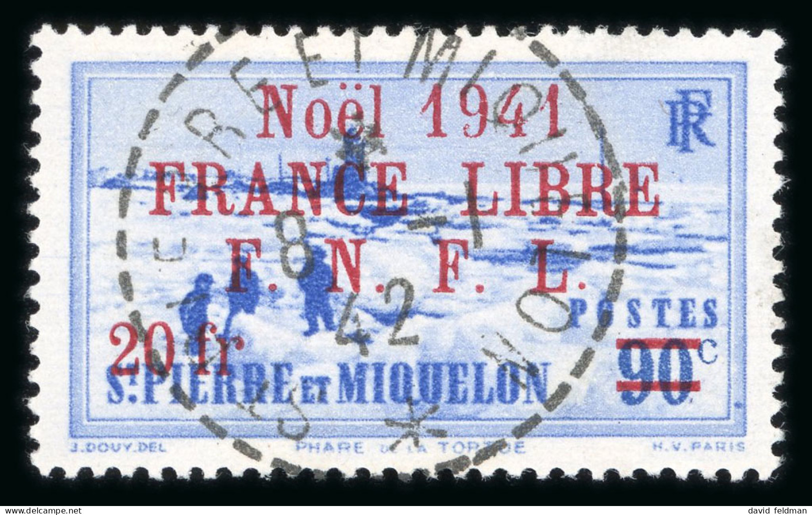 1941, France Libre, Série Y&T N°212/231 O, Avec Belles - Other & Unclassified