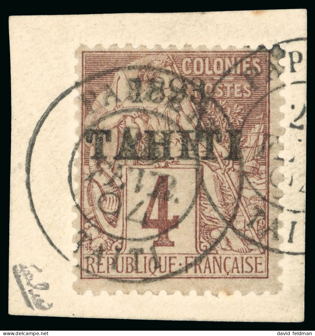 1893, Alphée Dubois, Y&T N°21 O 4 Centimes Lilas-brun - Andere & Zonder Classificatie