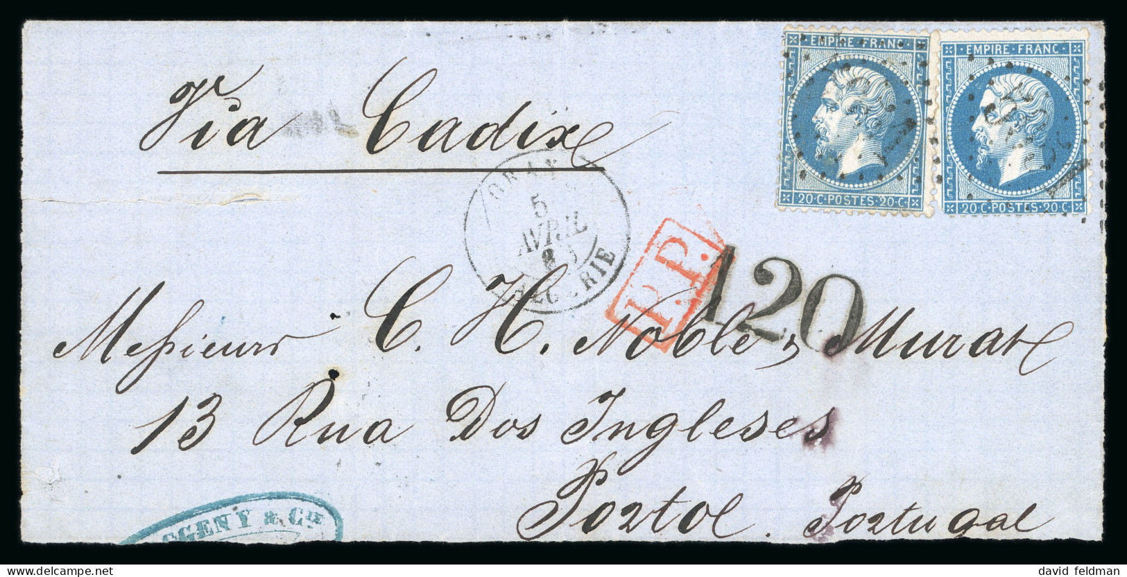 France: 1859-1865, Sélection De 3 Lettres Et Un Devant - Sammlungen