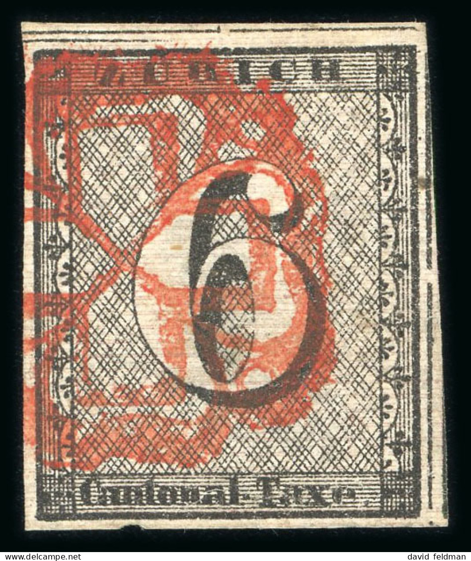 1846, Zürich 6 Rp Mit Waagerechten Untergrundlinien, Type 4 - 1843-1852 Federal & Cantonal Stamps