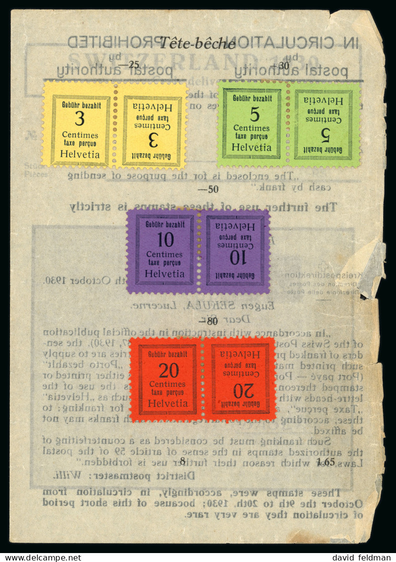 Schweiz, 1930 Gebühr Bezahlt/Taxe Percue Briefmarken - Verzamelingen