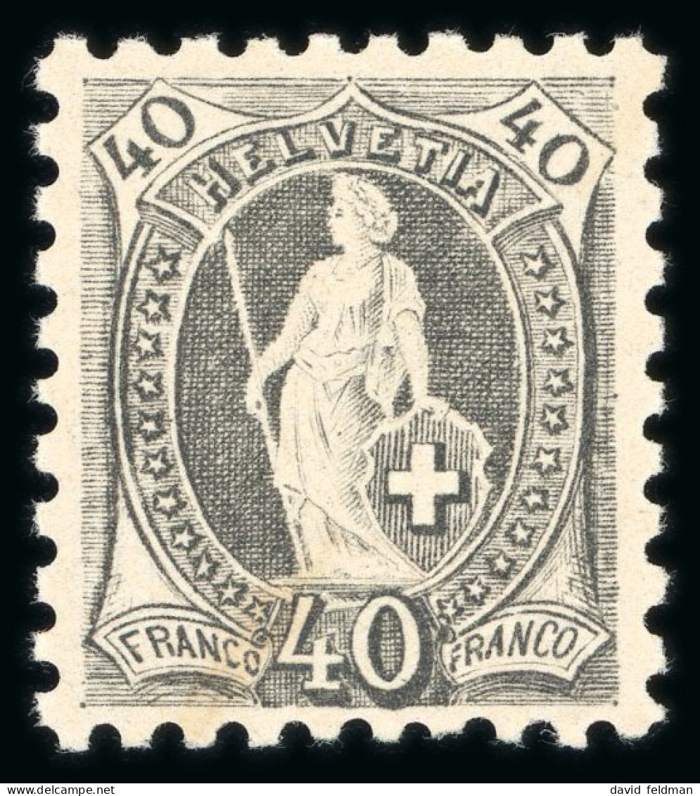 1882-1907, Sammlung In Einem Ordner Der Ziffermuster Ausgabe Und Der Stehenden Helvetia Ausgabe - Collections