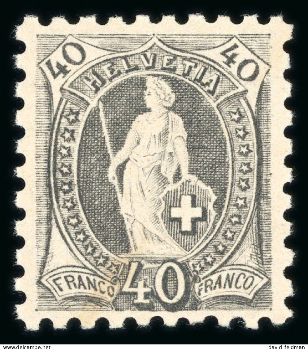 1882-1907, Sammlung In Einem Ordner Der Ziffermuster Ausgabe Und Der Stehenden Helvetia Ausgabe - Sammlungen