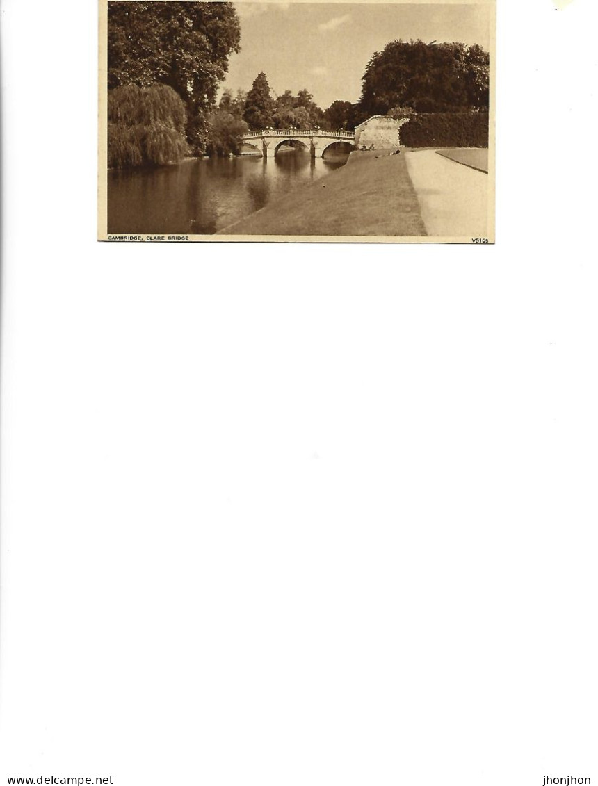 England - Postcard Unused - Cambridge,Clare Bridge - Cambridge