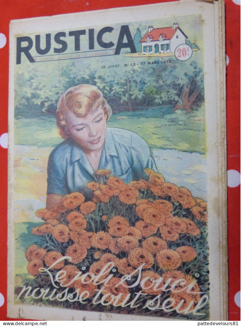 RUSTICA 1955 Souci Motoculteur BOUYER Fleur à Repiquer Chasse Au Putois Poisson L'Omble Du Canada - Hunting & Fishing