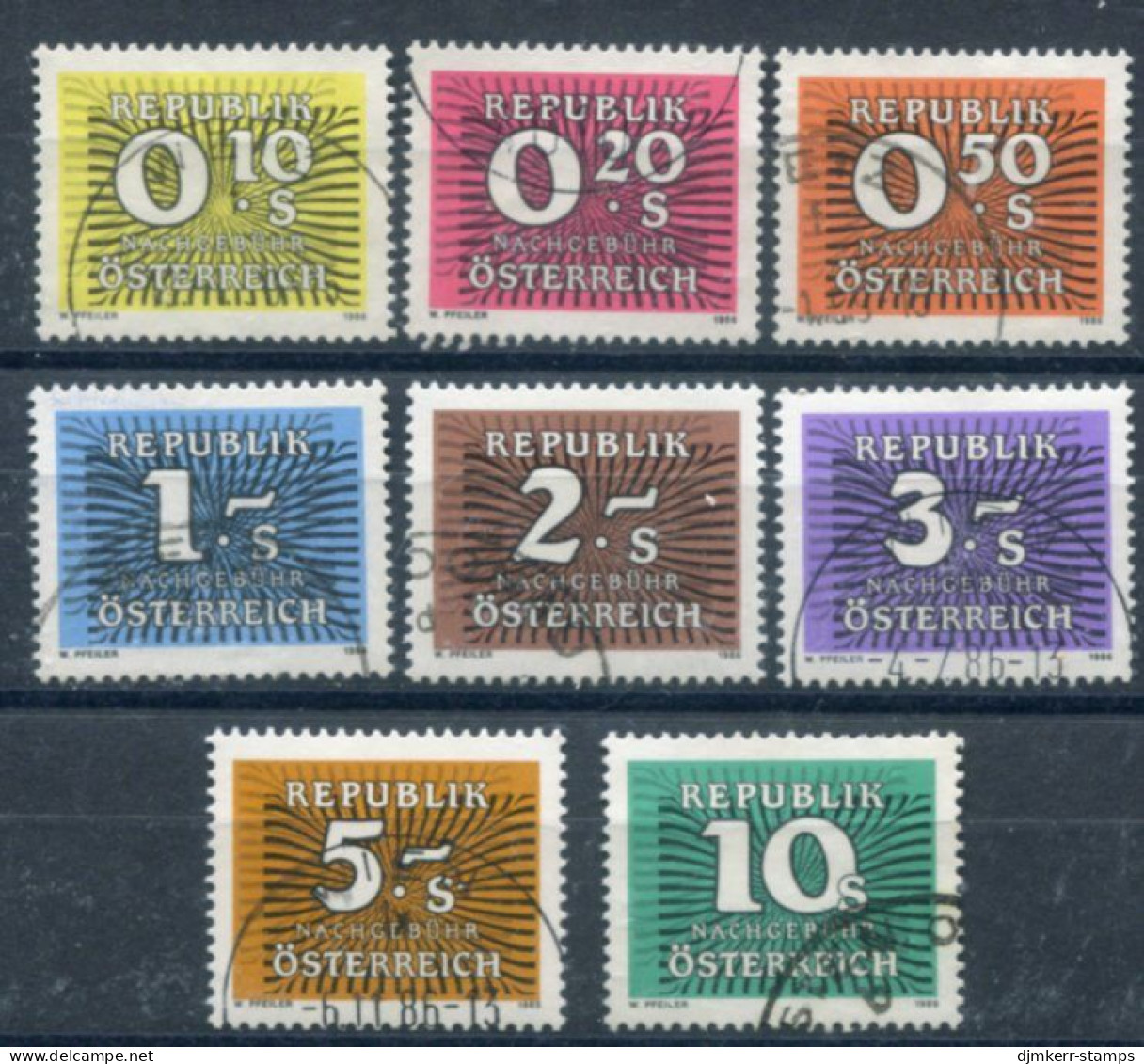 AUSTRIA 1985-89 Postage Due Used  Michel 260-67 - Taxe
