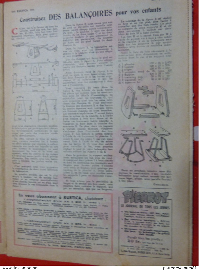 RUSTICA 1955 Gloxinia Construction Balançoire Oeillet De Nice Machine à Coudre Portable BELL  Pêche Tanche - Fischen + Jagen