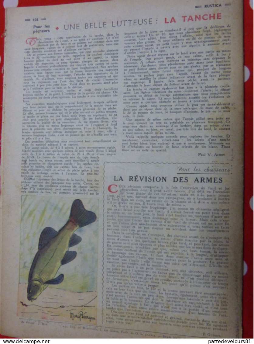 RUSTICA 1955 Gloxinia Construction Balançoire Oeillet De Nice Machine à Coudre Portable BELL  Pêche Tanche - Fischen + Jagen