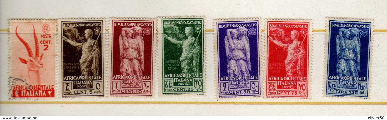 Afrique Orientale Italienne - 1938 - Faune  - Auguste - Neufs+ - Mh Un Ex. Oblit - Italian Eastern Africa