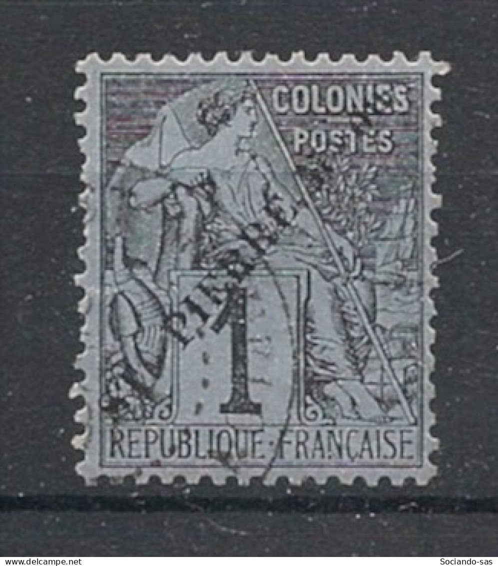 SPM - 1891 - N°YT. 18c - Type Alphée Dubois 1c Noir - VARIETE Sans Tiret - Oblitéré / Used - Oblitérés