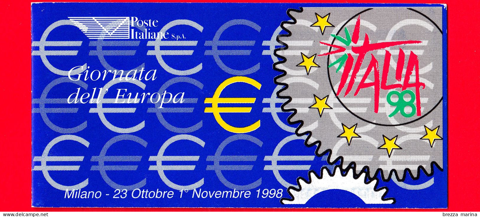 Nuovo - MNH - ITALIA - 1998 - Esposizione Mondiale Di Filatelia, A Milano - Giornata Dell'Europa - Libretto - 800 - Carnets