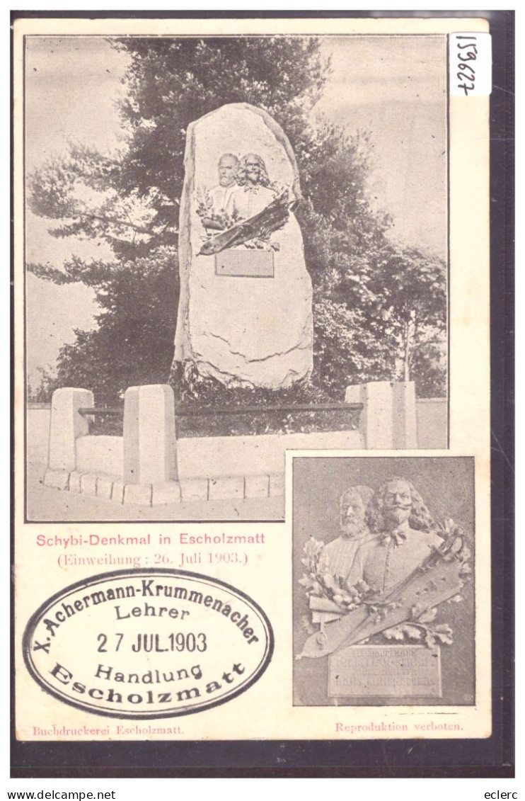 ESCHOLZMATT - SCHYBI DENKMAL - TB - Escholzmatt